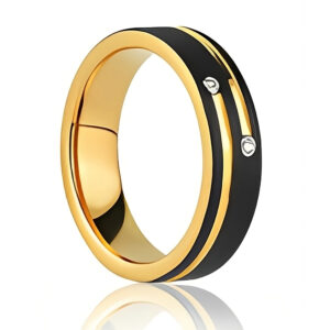 Aliança Luxo Supremo Gold/Black